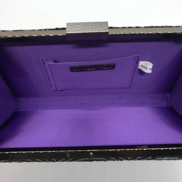 Sondra Roberts Black Beaded Box Clutch - Picture 10 of 10
